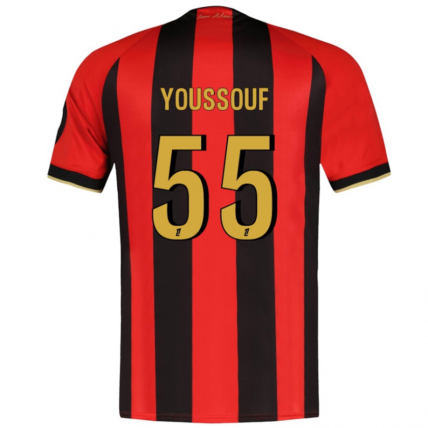 Kandiny Kinder Youssouf Ndayishimiye #55 Rot Schwarz Heimtrikot Trikot 2024/25 T-Shirt