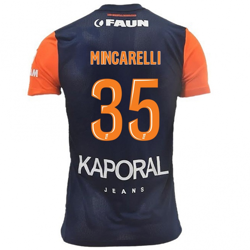 Kandiny Kinder Lucas Mincarelli #35 Marineblau Orange Heimtrikot Trikot 2024/25 T-Shirt