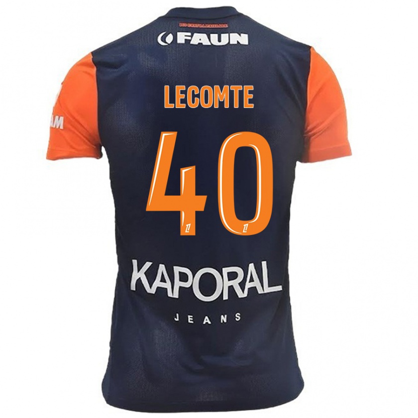 Kandiny Kinder Benjamin Lecomte #40 Marineblau Orange Heimtrikot Trikot 2024/25 T-Shirt