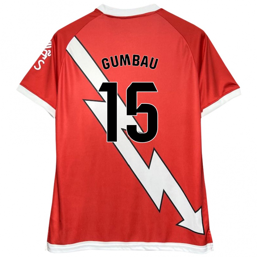 Kandiny Kinder Gerard Gumbau #15 Weiß Rot Heimtrikot Trikot 2024/25 T-Shirt