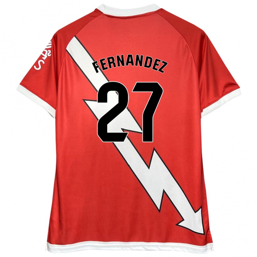 Kandiny Kinder Pelayo Fernández #27 Weiß Rot Heimtrikot Trikot 2024/25 T-Shirt