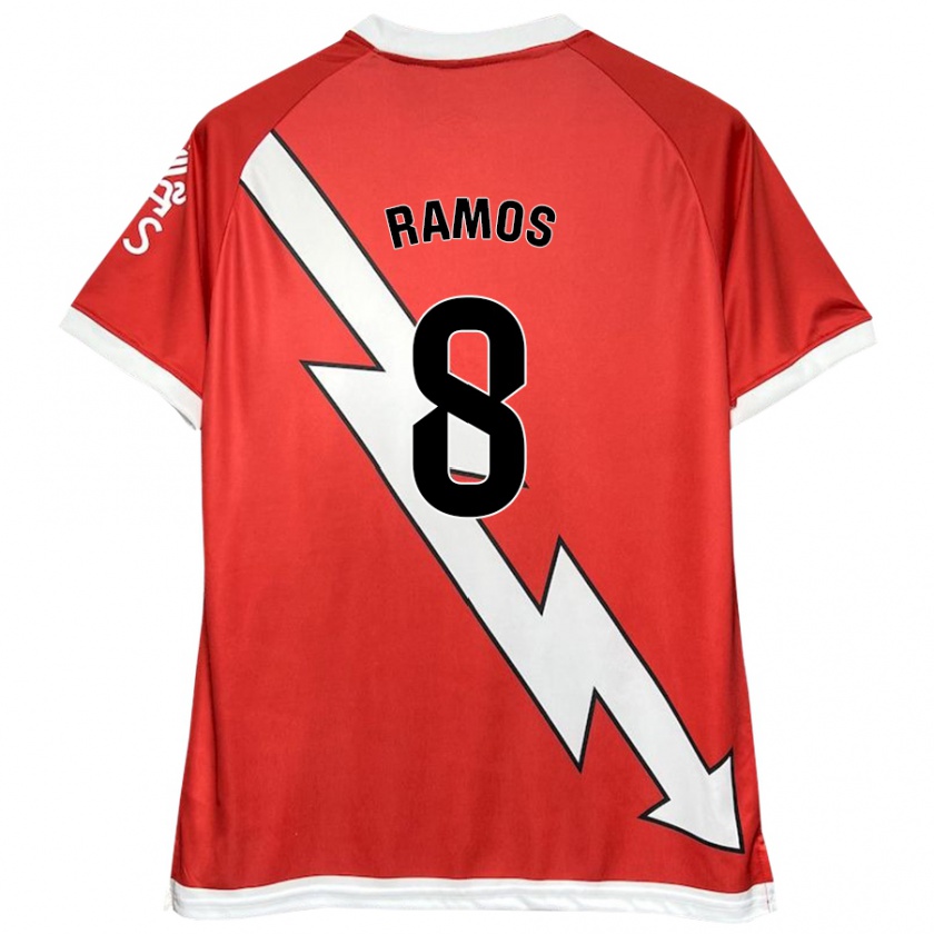 Kandiny Kinder Iván Ramos #8 Weiß Rot Heimtrikot Trikot 2024/25 T-Shirt