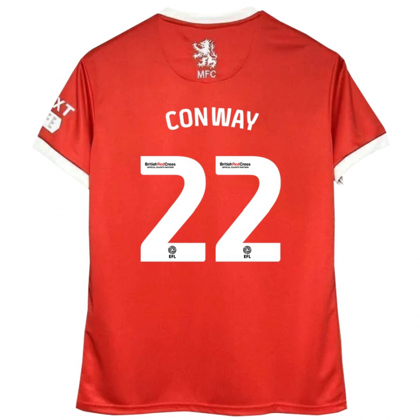 Kandiny Kinder Tommy Conway #22 Rot Weiß Heimtrikot Trikot 2024/25 T-Shirt