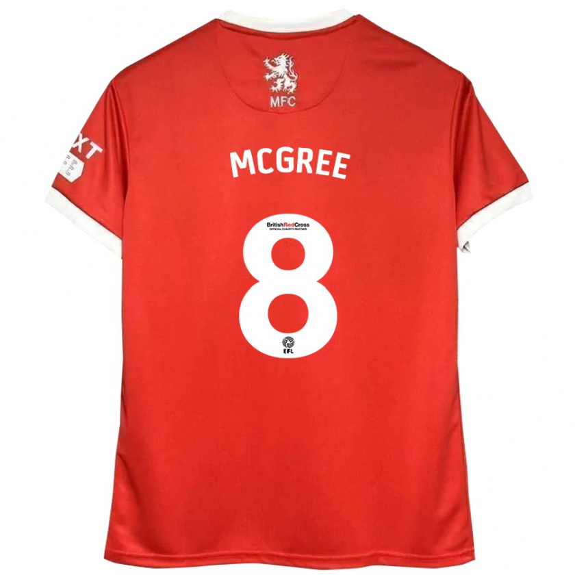 Kandiny Kinder Riley Mcgree #8 Rot Weiß Heimtrikot Trikot 2024/25 T-Shirt