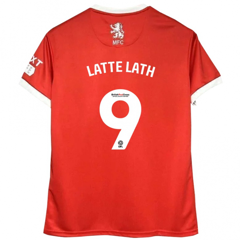 Kandiny Kinder Emmanuel Latte Lath #9 Rot Weiß Heimtrikot Trikot 2024/25 T-Shirt