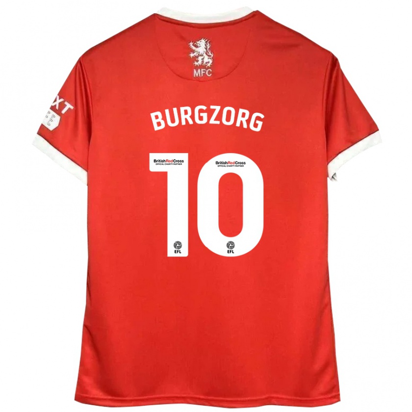 Kandiny Kinder Delano Burgzorg #10 Rot Weiß Heimtrikot Trikot 2024/25 T-Shirt