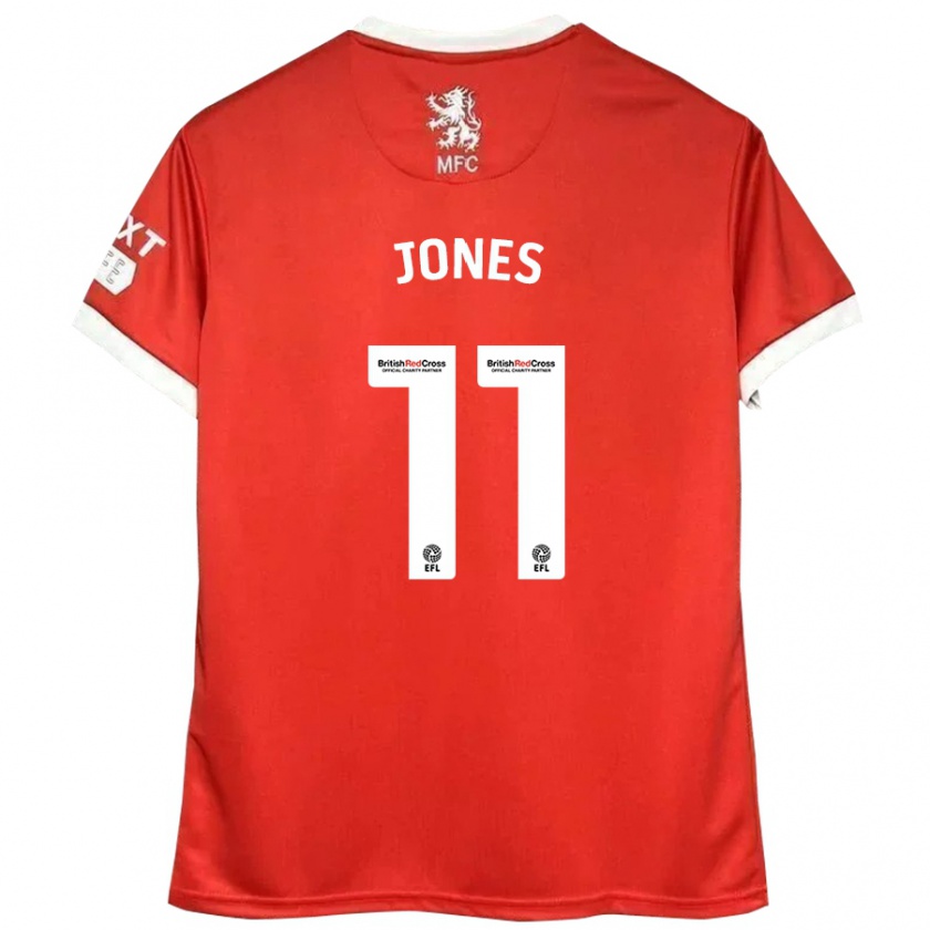 Kandiny Kinder Isaiah Jones #11 Rot Weiß Heimtrikot Trikot 2024/25 T-Shirt