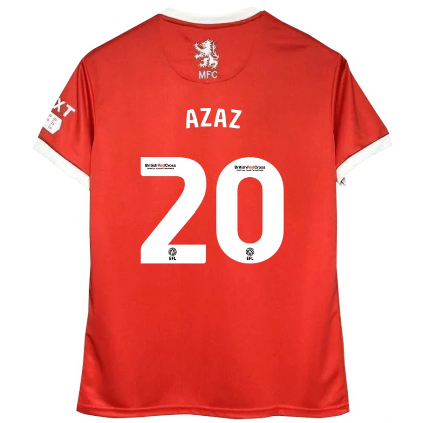 Kandiny Kinder Finn Azaz #20 Rot Weiß Heimtrikot Trikot 2024/25 T-Shirt