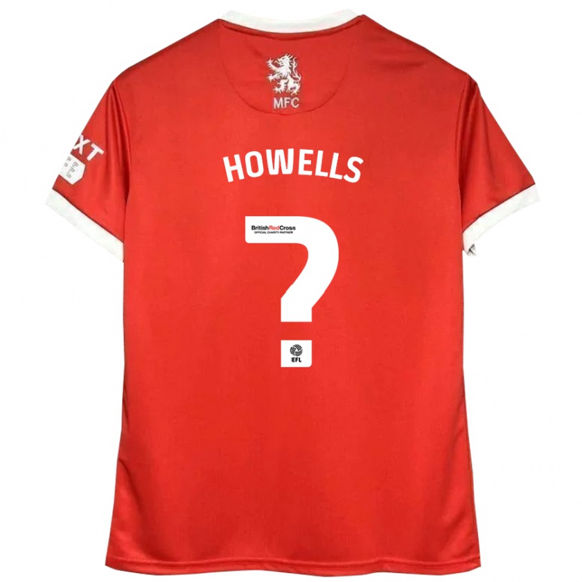 Kandiny Kinder Max Howells #0 Rot Weiß Heimtrikot Trikot 2024/25 T-Shirt