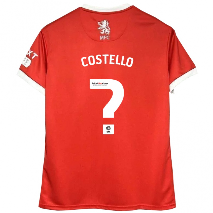 Kandiny Kinder Jd Costello #0 Rot Weiß Heimtrikot Trikot 2024/25 T-Shirt