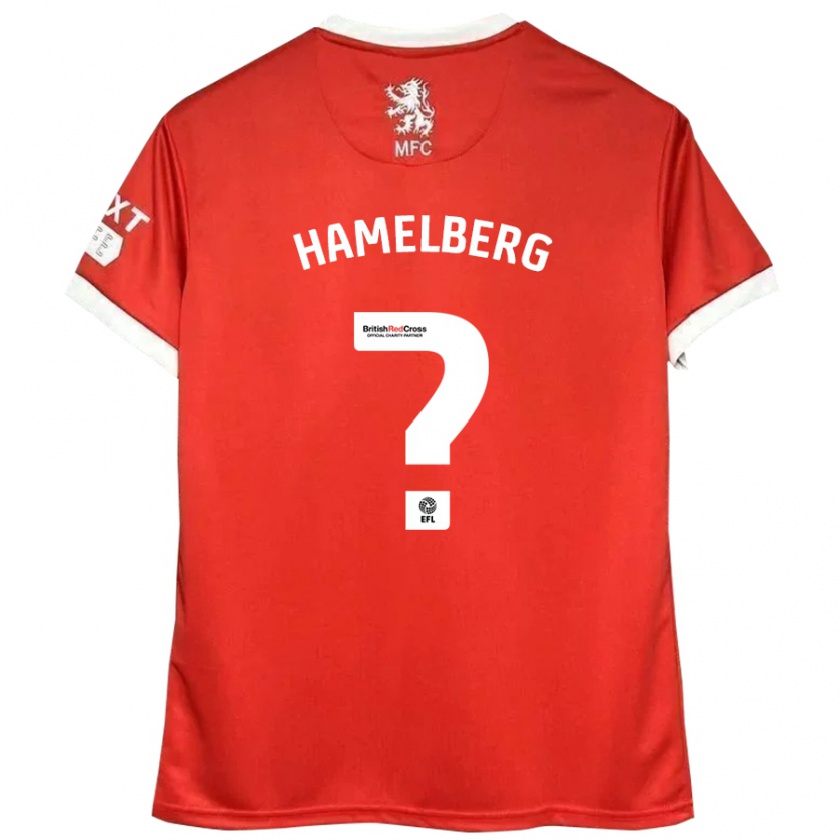 Kandiny Kinder Eric Hamelberg #0 Rot Weiß Heimtrikot Trikot 2024/25 T-Shirt