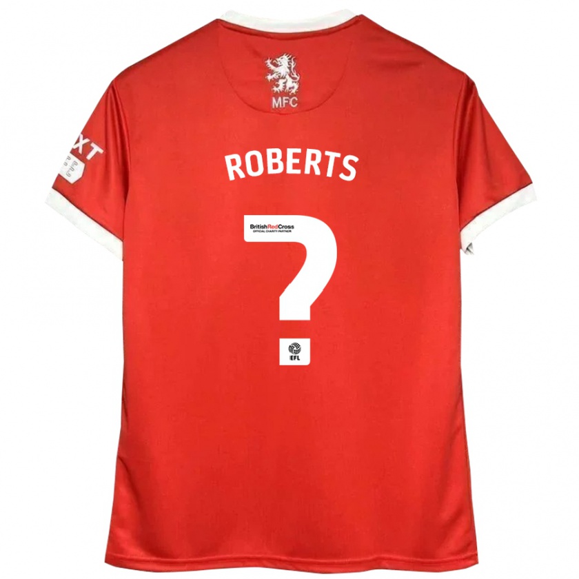 Kandiny Kinder Joe Roberts #0 Rot Weiß Heimtrikot Trikot 2024/25 T-Shirt