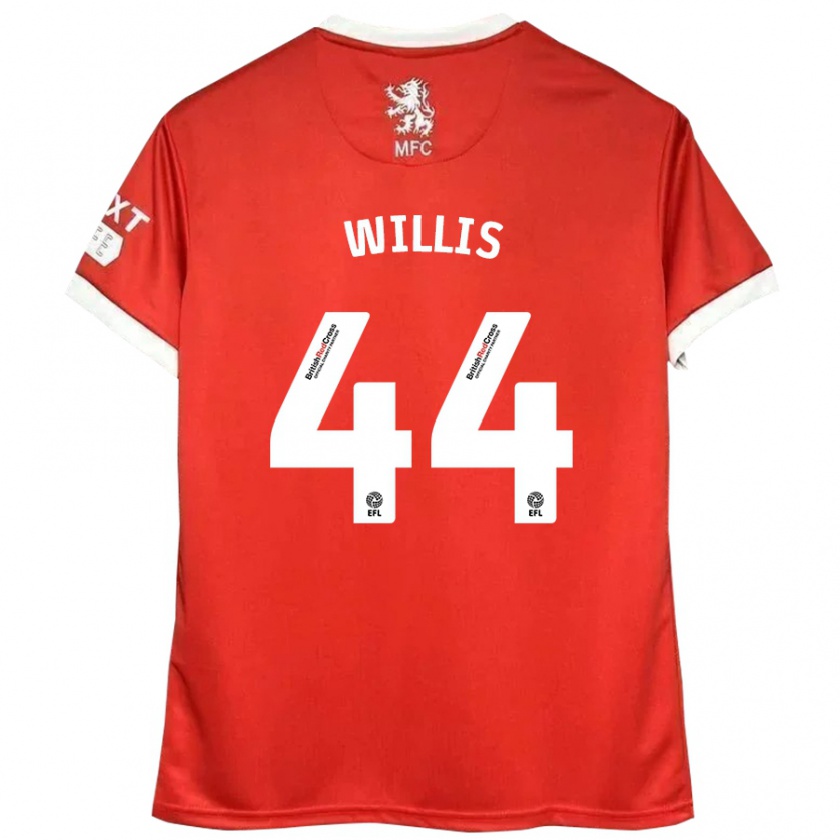 Kandiny Kinder Pharrell Willis #44 Rot Weiß Heimtrikot Trikot 2024/25 T-Shirt