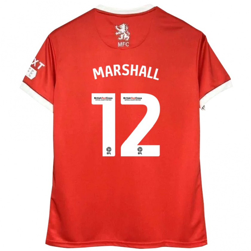 Kandiny Kinder Eve Marshall #12 Rot Weiß Heimtrikot Trikot 2024/25 T-Shirt