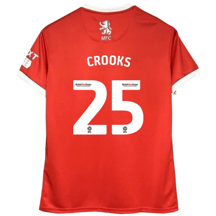 Kandiny Kinder Matt Crooks #25 Rot Weiß Heimtrikot Trikot 2024/25 T-Shirt