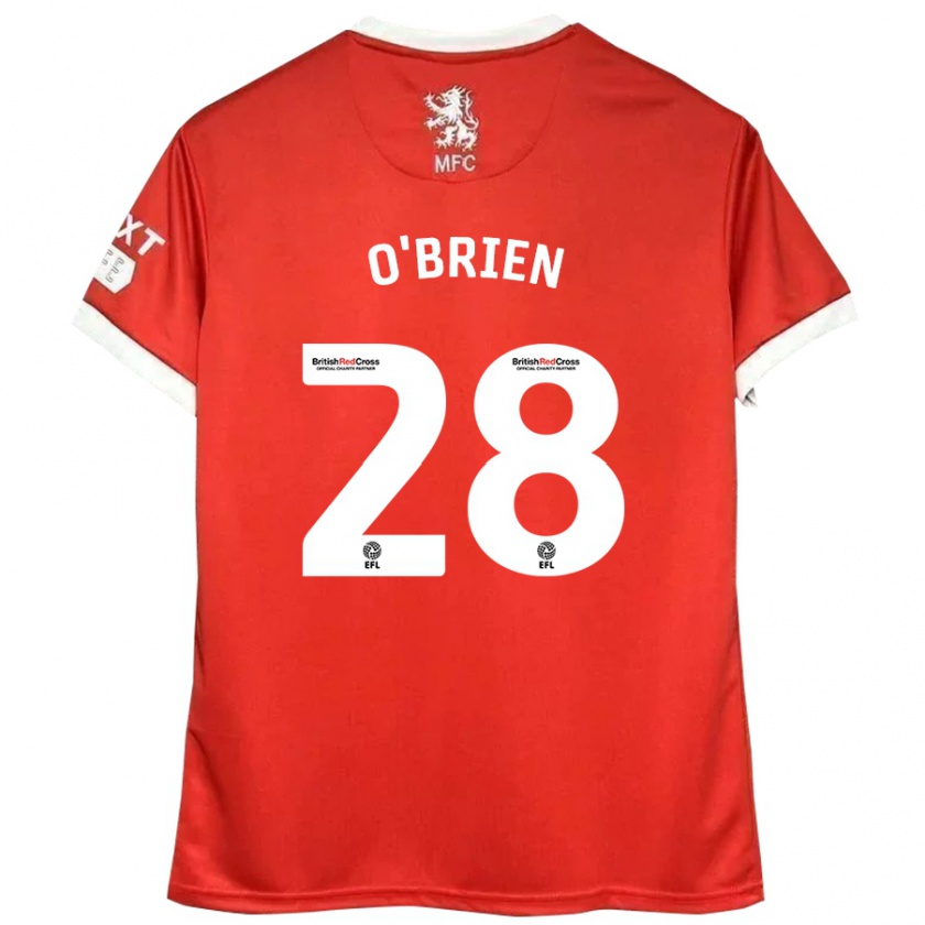 Kandiny Kinder Lewis O'brien #28 Rot Weiß Heimtrikot Trikot 2024/25 T-Shirt