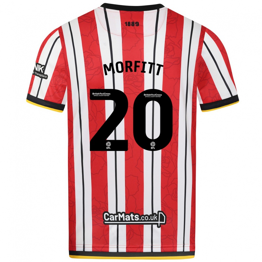 Kandiny Kinder Izzy Morfitt #20 Rot Weiße Streifen Heimtrikot Trikot 2024/25 T-Shirt