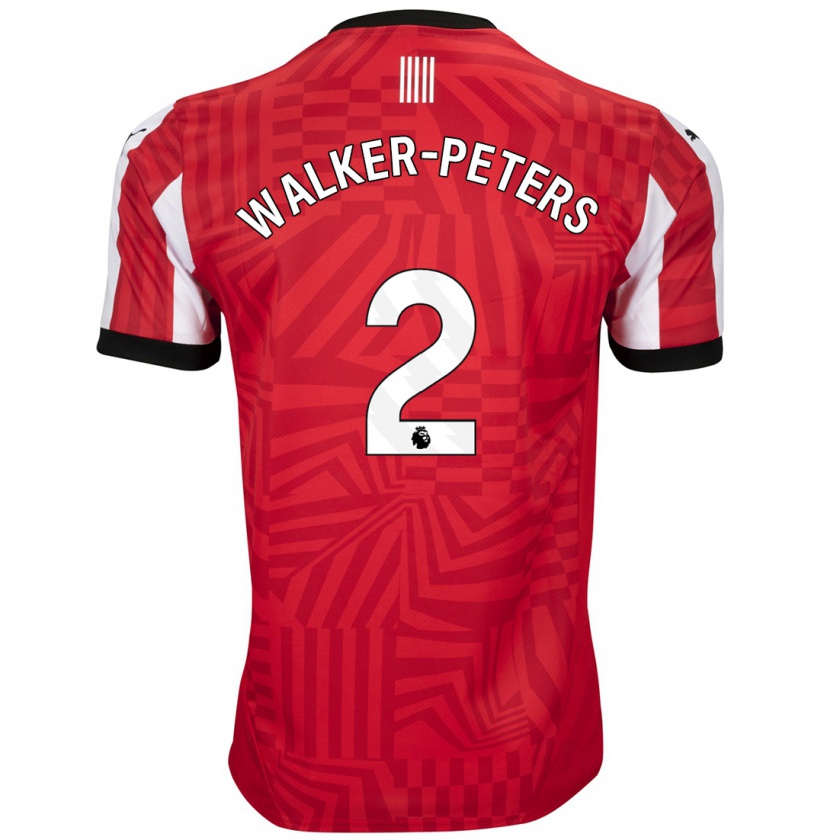 Kandiny Kinder Kyle Walker-Peters #2 Rot Weiß Heimtrikot Trikot 2024/25 T-Shirt