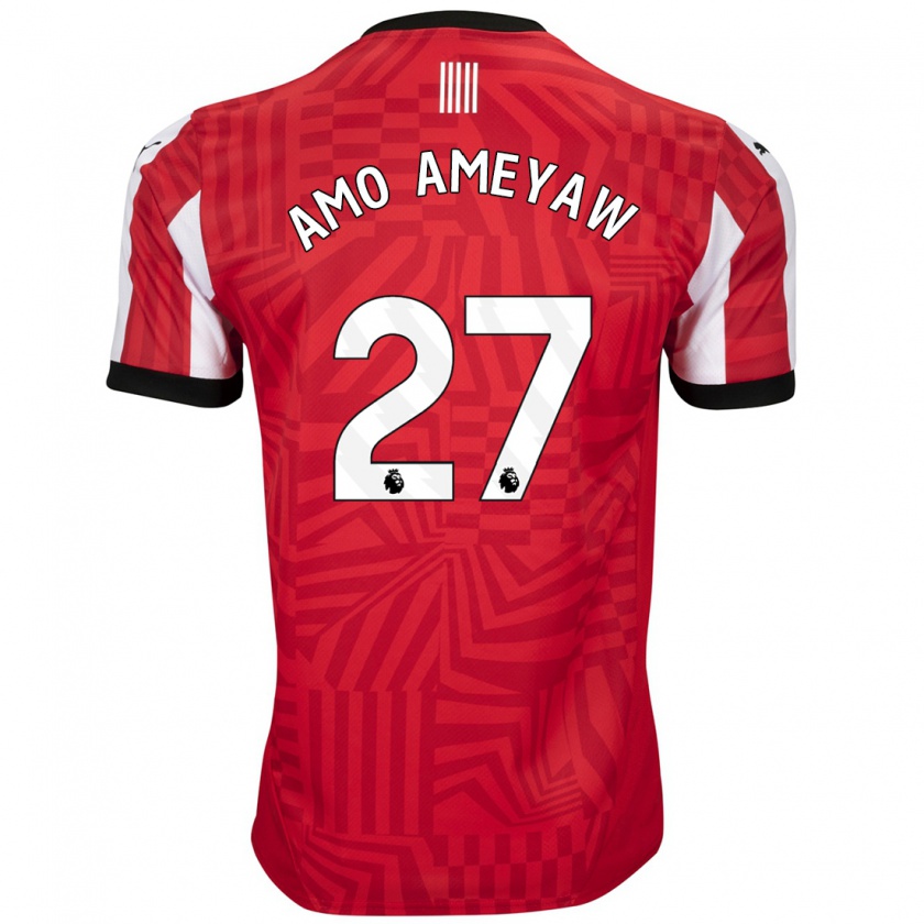 Kandiny Kinder Samuel Amo-Ameyaw #27 Rot Weiß Heimtrikot Trikot 2024/25 T-Shirt