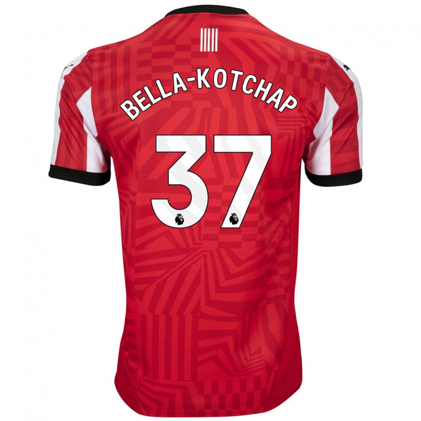 Kandiny Kinder Armel Bella-Kotchap #37 Rot Weiß Heimtrikot Trikot 2024/25 T-Shirt