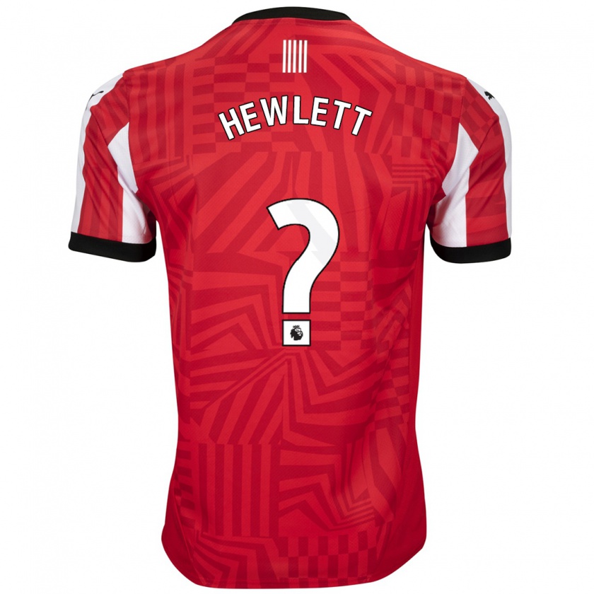 Kandiny Kinder Jem Hewlett #0 Rot Weiß Heimtrikot Trikot 2024/25 T-Shirt