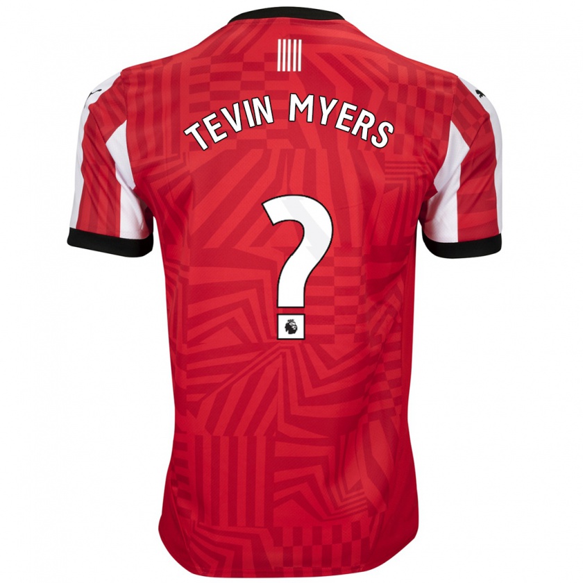 Kandiny Kinder Tevin Myers #0 Rot Weiß Heimtrikot Trikot 2024/25 T-Shirt