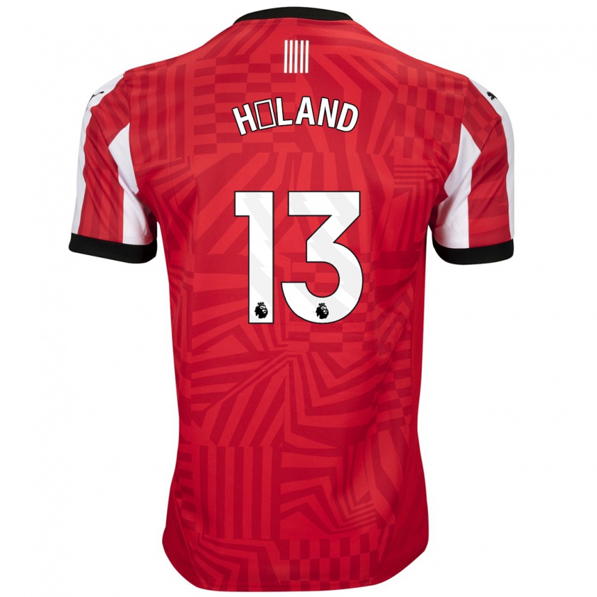 Kandiny Kinder Benedicte Håland #13 Rot Weiß Heimtrikot Trikot 2024/25 T-Shirt