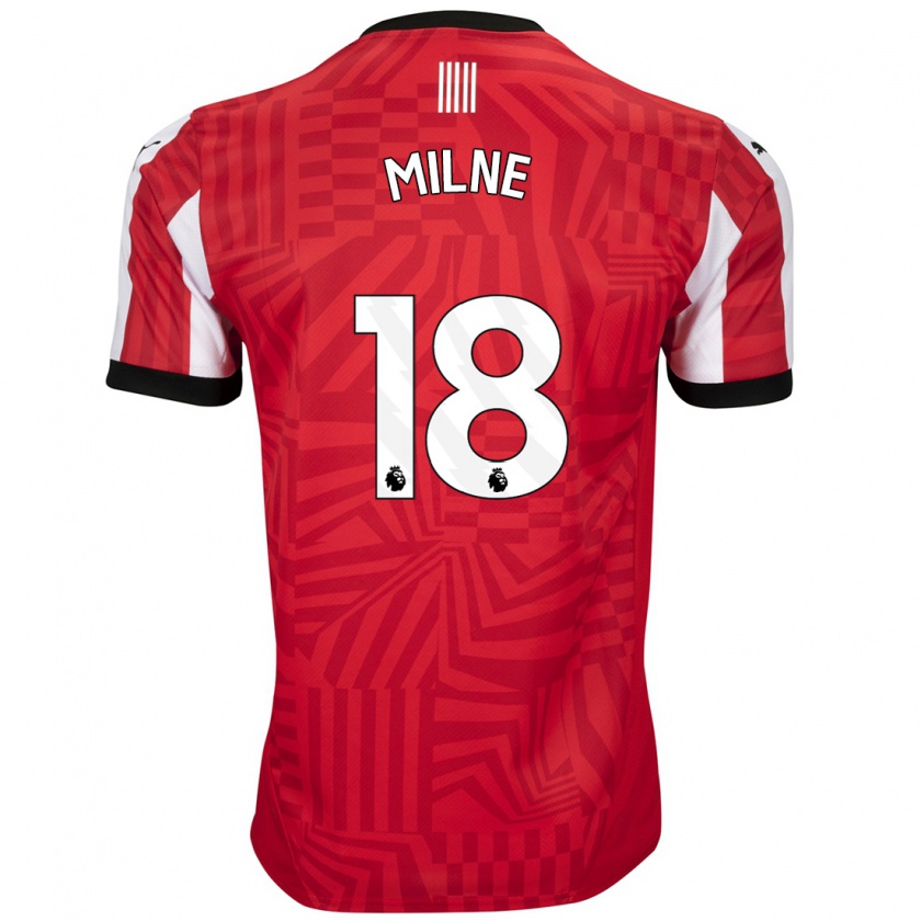 Kandiny Kinder Izzy Milne #18 Rot Weiß Heimtrikot Trikot 2024/25 T-Shirt