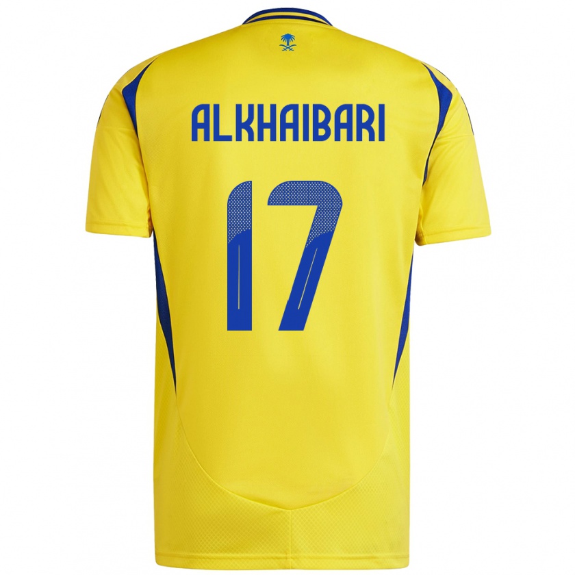 Kandiny Kinder Abdullah Al-Khaibari #17 Gelb Blau Heimtrikot Trikot 2024/25 T-Shirt