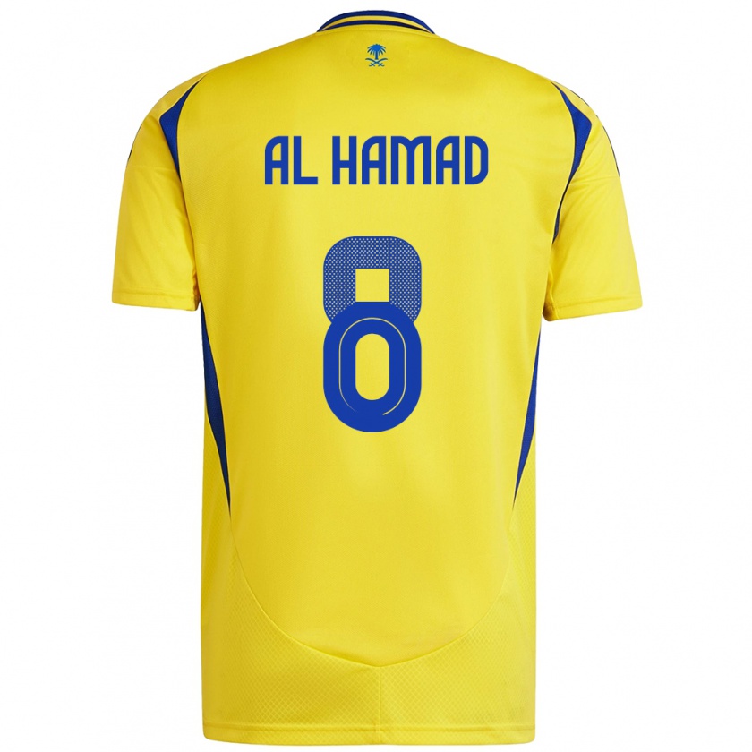 Kandiny Kinder Sara Al-Hamad #8 Gelb Blau Heimtrikot Trikot 2024/25 T-Shirt