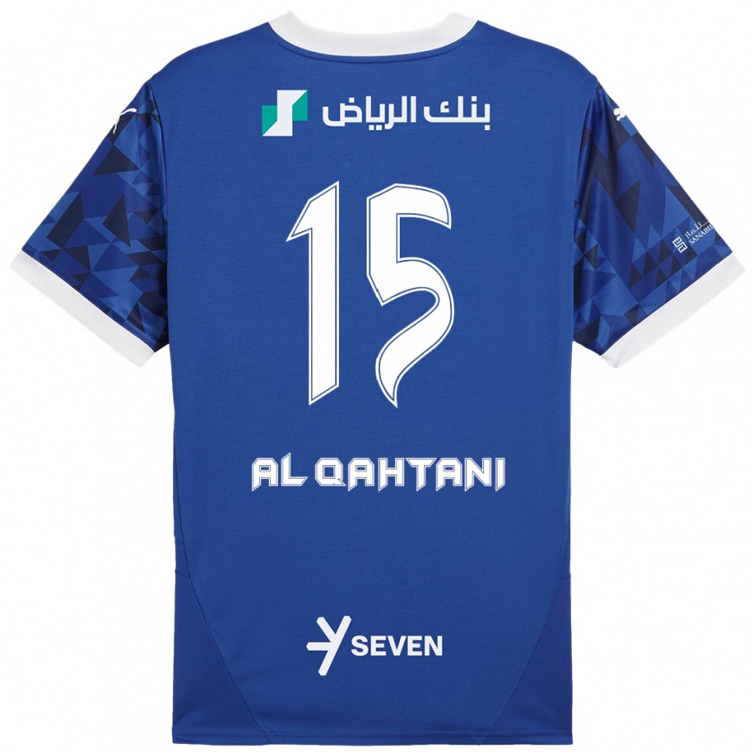 Kandiny Kinder Mohammed Al-Qahtani #15 Dunkelblau Weiß Heimtrikot Trikot 2024/25 T-Shirt