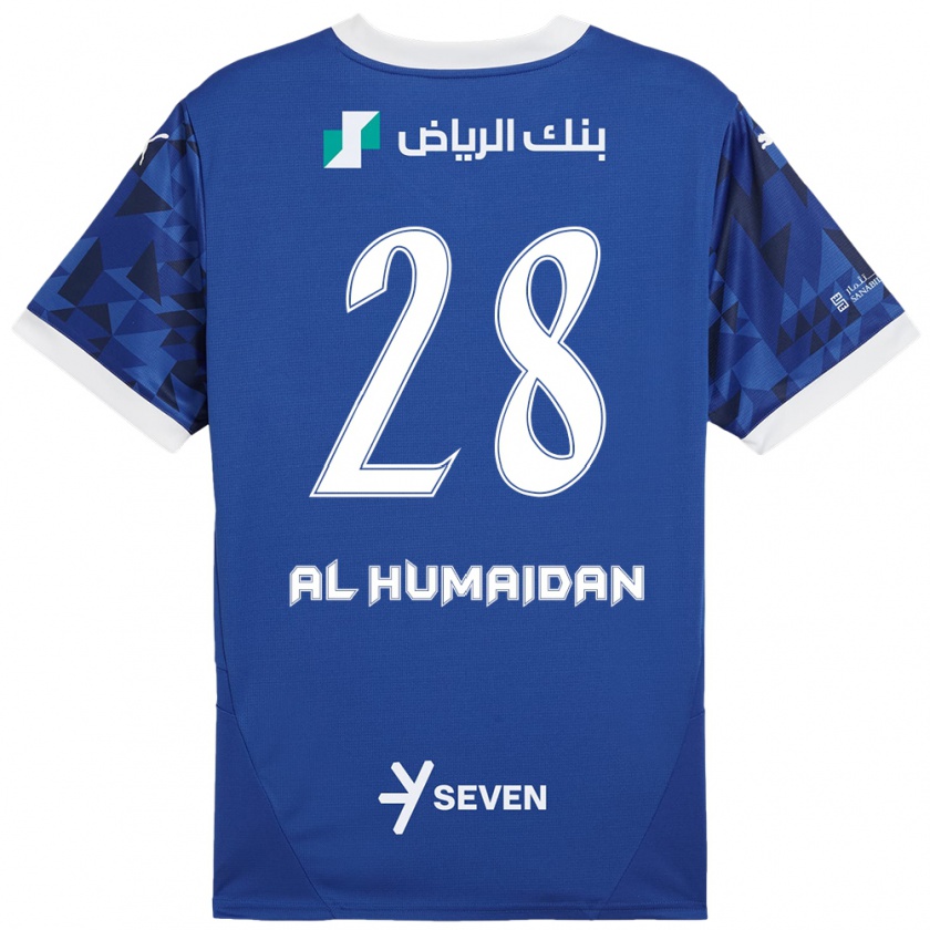 Kandiny Kinder Fay Al-Humaidan #28 Dunkelblau Weiß Heimtrikot Trikot 2024/25 T-Shirt