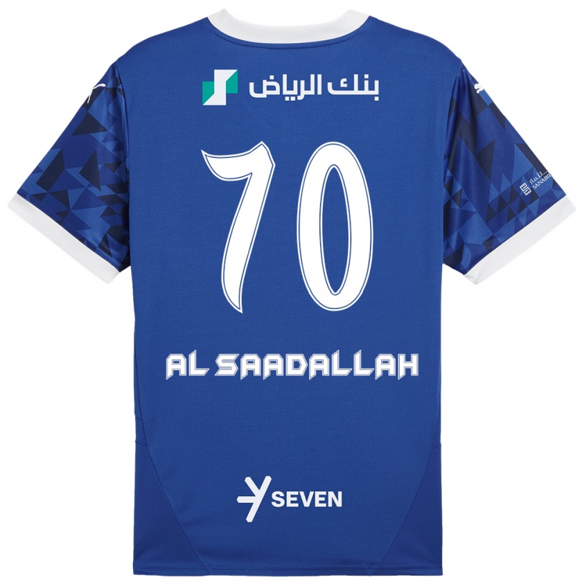 Kandiny Kinder Hessa Al-Saadallah #70 Dunkelblau Weiß Heimtrikot Trikot 2024/25 T-Shirt