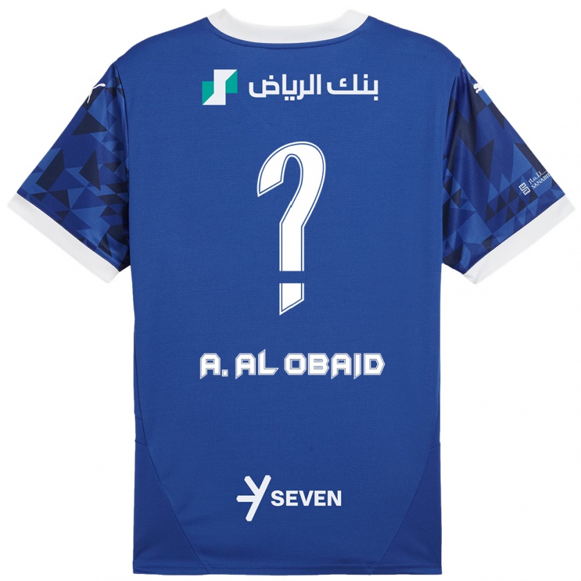 Kandiny Kinder Abdulrahman Al-Obaid #0 Dunkelblau Weiß Heimtrikot Trikot 2024/25 T-Shirt