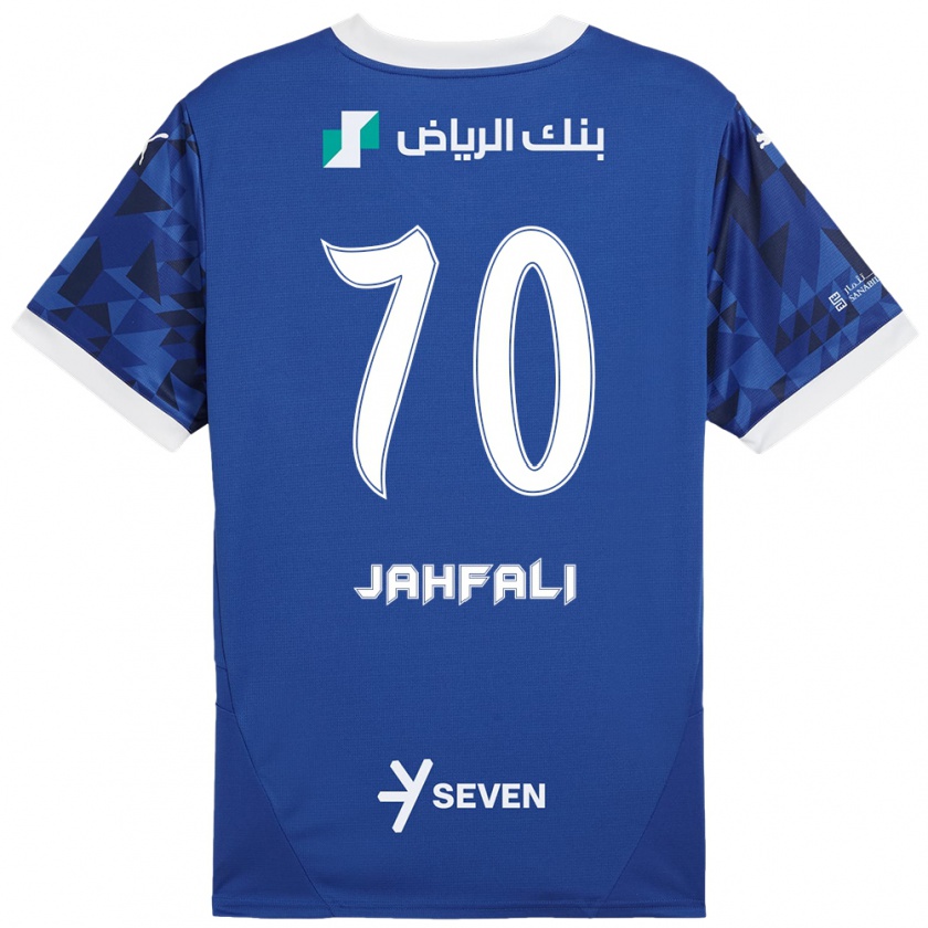 Kandiny Kinder Mohammed Jahfali #70 Dunkelblau Weiß Heimtrikot Trikot 2024/25 T-Shirt