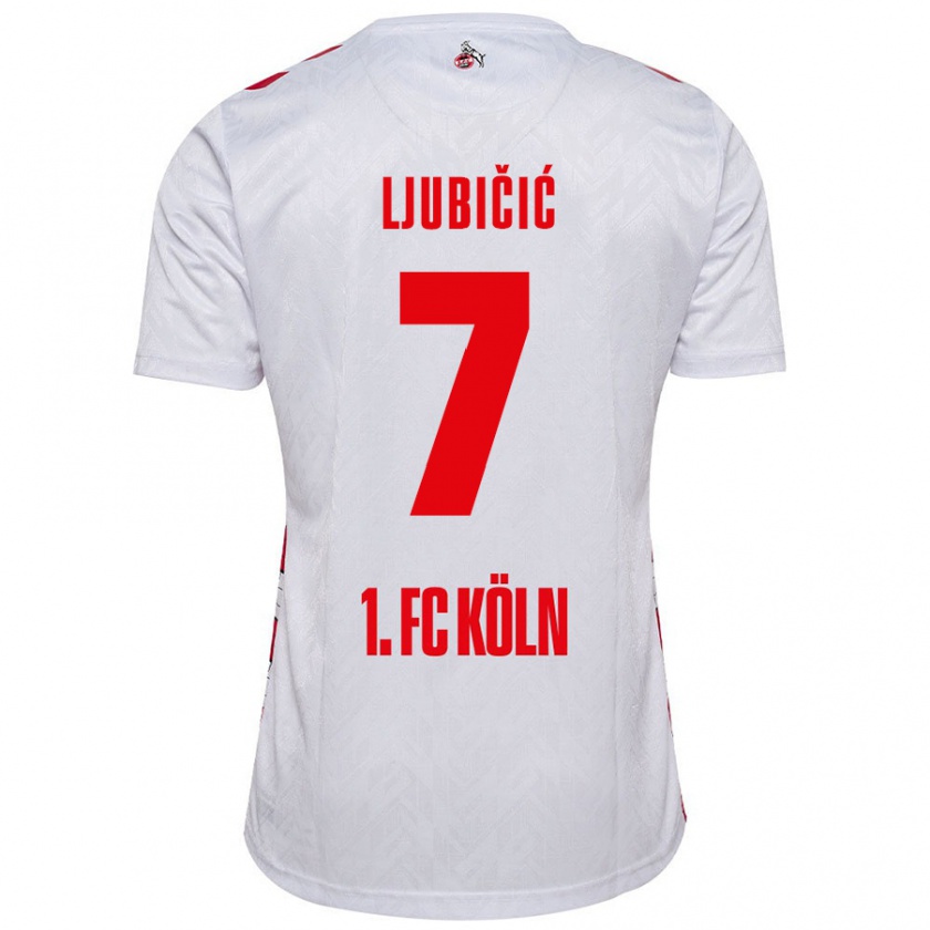 Kandiny Kinder Dejan Ljubicic #7 Weiß Rot Heimtrikot Trikot 2024/25 T-Shirt