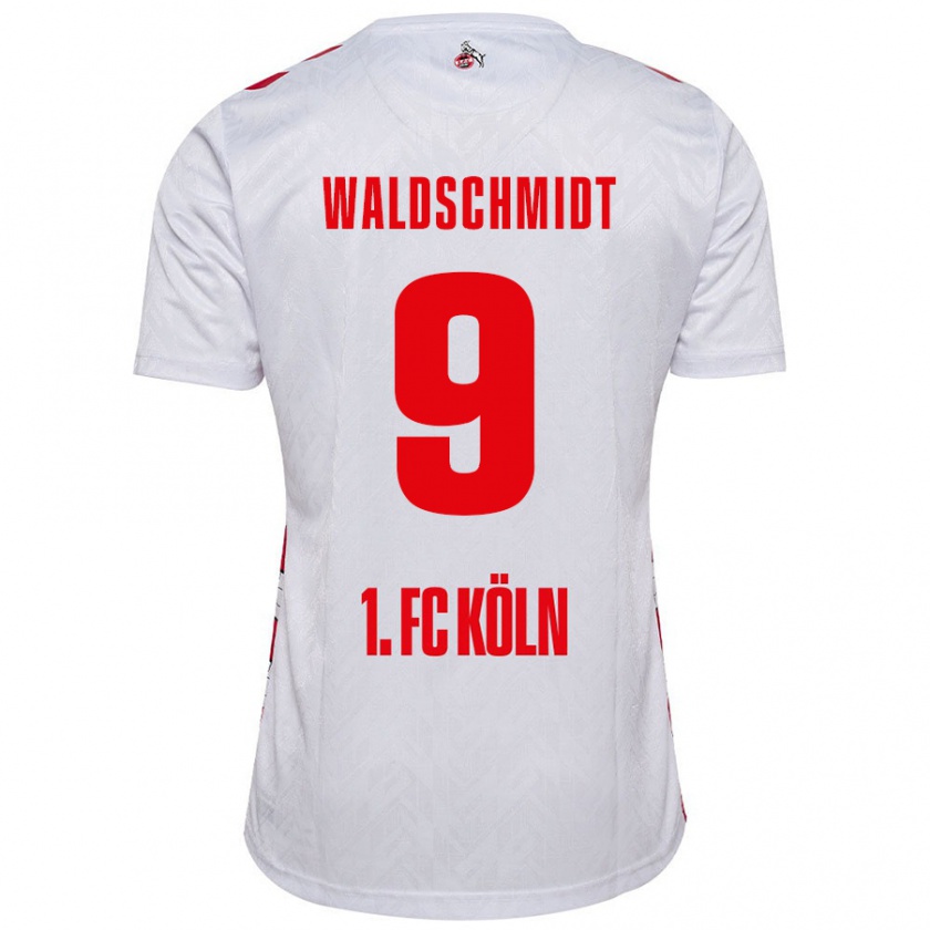 Kandiny Kinder Luca Waldschmidt #9 Weiß Rot Heimtrikot Trikot 2024/25 T-Shirt