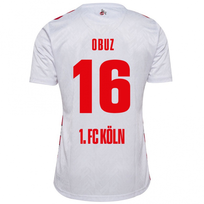 Kandiny Kinder Marvin Obuz #16 Weiß Rot Heimtrikot Trikot 2024/25 T-Shirt