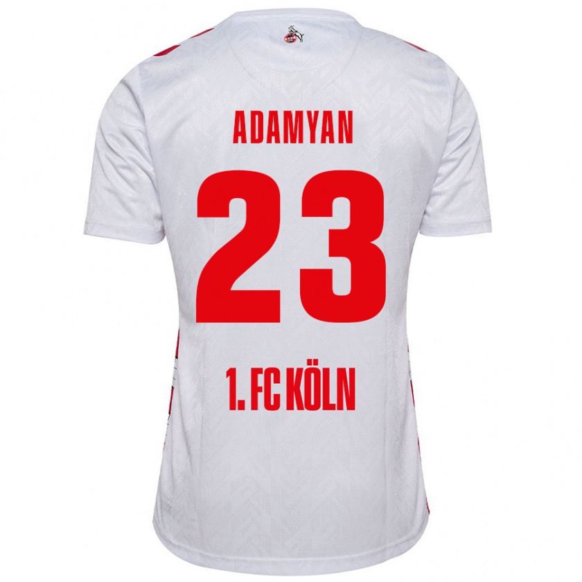 Kandiny Kinder Sargis Adamyan #23 Weiß Rot Heimtrikot Trikot 2024/25 T-Shirt