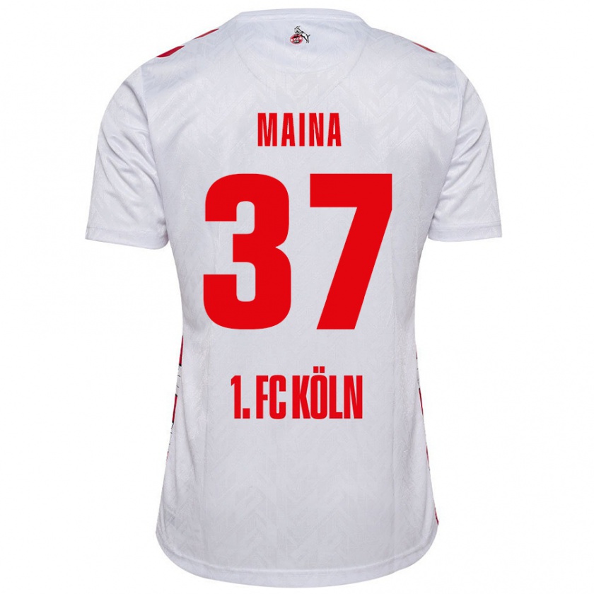 Kandiny Kinder Linton Maina #37 Weiß Rot Heimtrikot Trikot 2024/25 T-Shirt