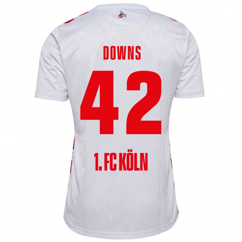 Kandiny Kinder Damion Downs #42 Weiß Rot Heimtrikot Trikot 2024/25 T-Shirt