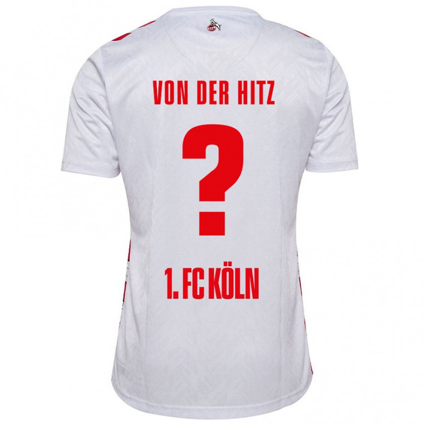 Kandiny Kinder Justin Von Der Hitz #0 Weiß Rot Heimtrikot Trikot 2024/25 T-Shirt