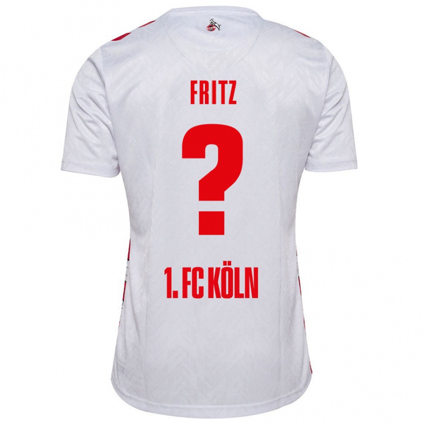 Kandiny Kinder Johannes Fritz #0 Weiß Rot Heimtrikot Trikot 2024/25 T-Shirt