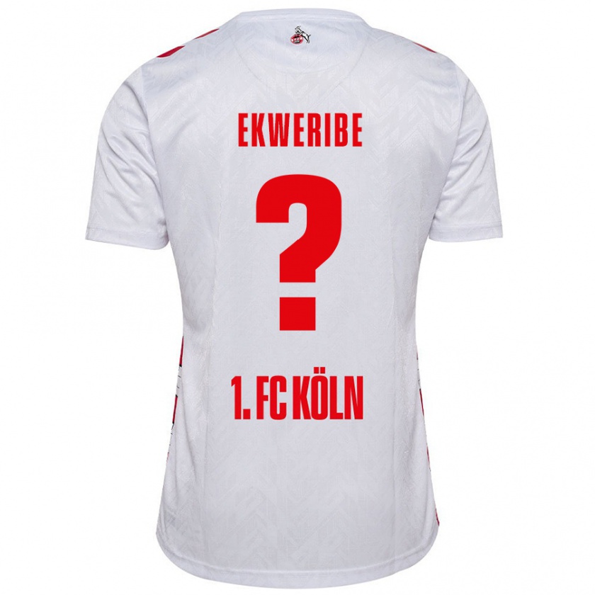 Kandiny Kinder Kevin Ekweribe #0 Weiß Rot Heimtrikot Trikot 2024/25 T-Shirt