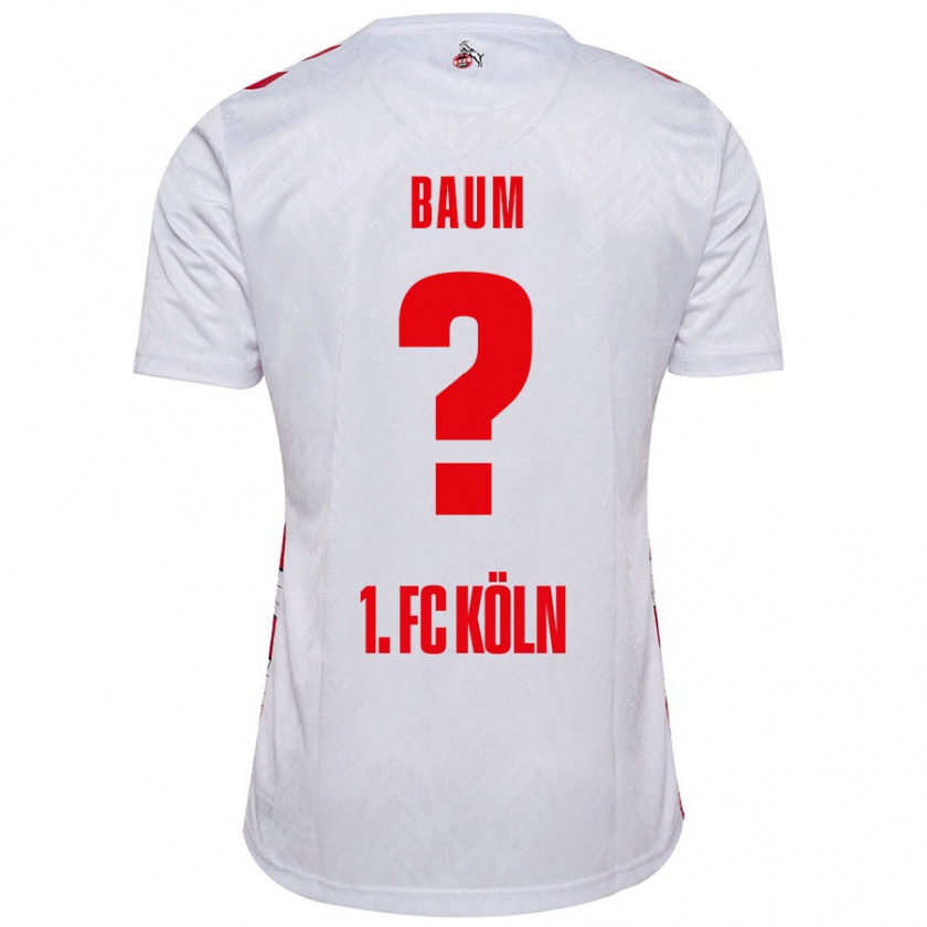 Kandiny Kinder Julius Baum #0 Weiß Rot Heimtrikot Trikot 2024/25 T-Shirt