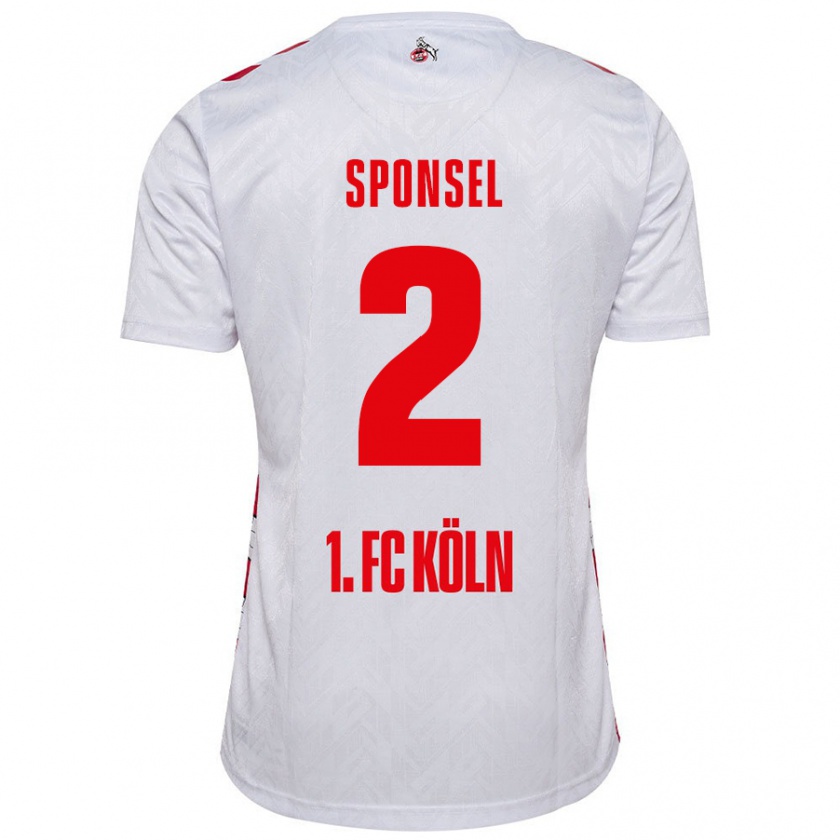 Kandiny Kinder Meiko Sponsel #2 Weiß Rot Heimtrikot Trikot 2024/25 T-Shirt