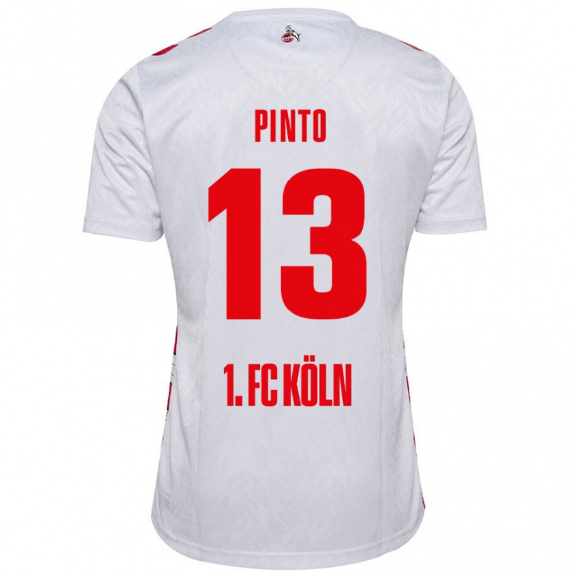 Kandiny Kinder João Pinto #13 Weiß Rot Heimtrikot Trikot 2024/25 T-Shirt