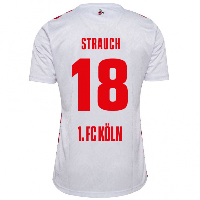 Kandiny Kinder Georg Strauch #18 Weiß Rot Heimtrikot Trikot 2024/25 T-Shirt