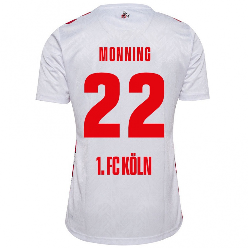 Kandiny Kinder Marlon Monning #22 Weiß Rot Heimtrikot Trikot 2024/25 T-Shirt