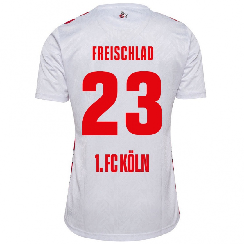 Kandiny Kinder Yannick Freischlad #23 Weiß Rot Heimtrikot Trikot 2024/25 T-Shirt